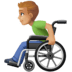 👨🏼‍🦽 man in manual wheelchair: medium-light skin tone display on Facebook